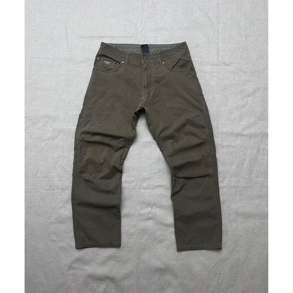 Kuhl Vintage Patina Dye Pants Men's 32x28 Brown Outdoor Hiking Casual Stretch
